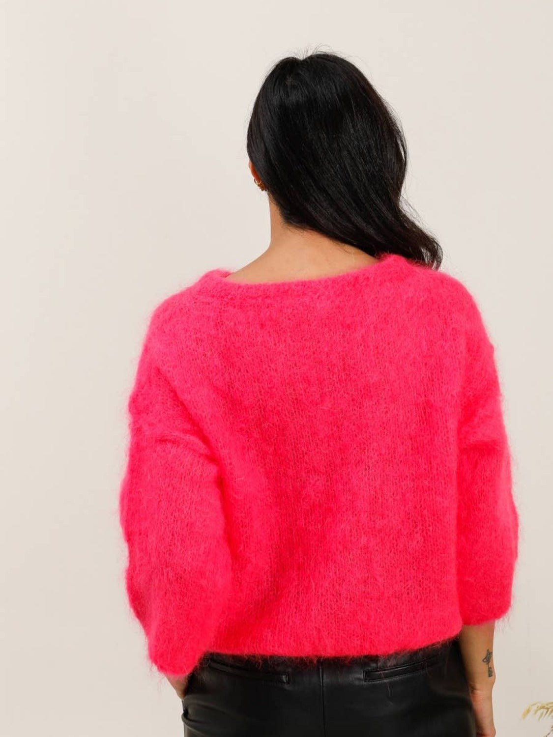 Mohair trui Fuchsia