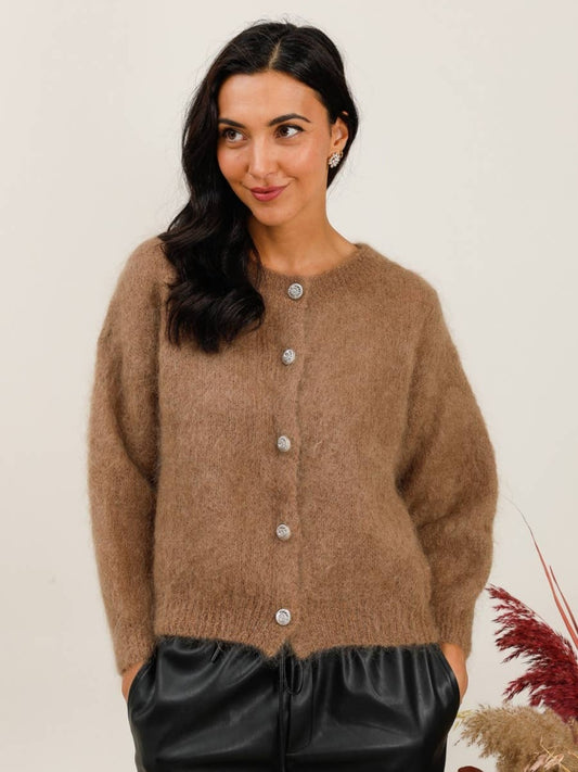 Mohair vest Kameel