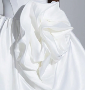 Robe péplum rose satinée Elitara