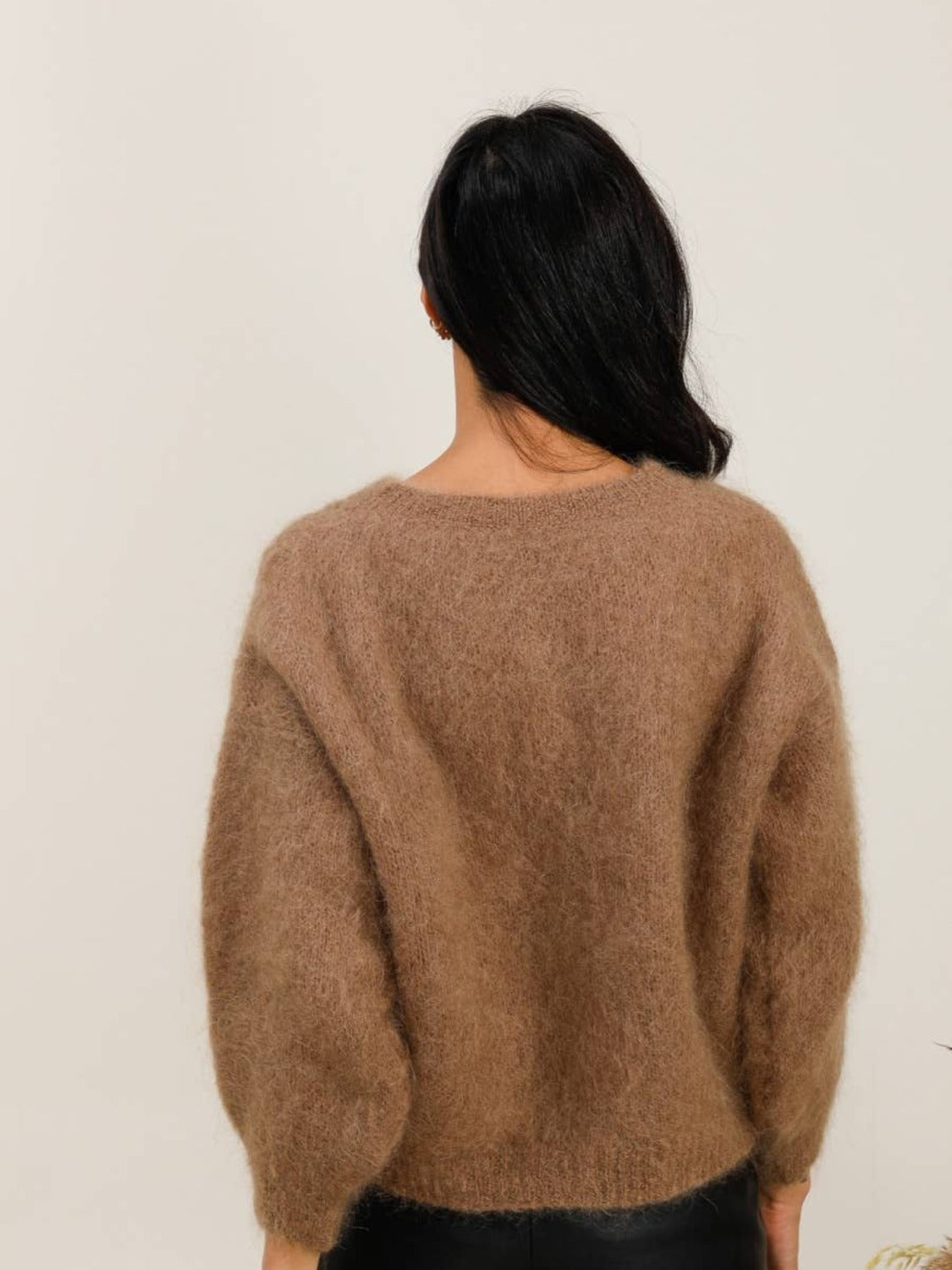 gilet en mohair Kameel