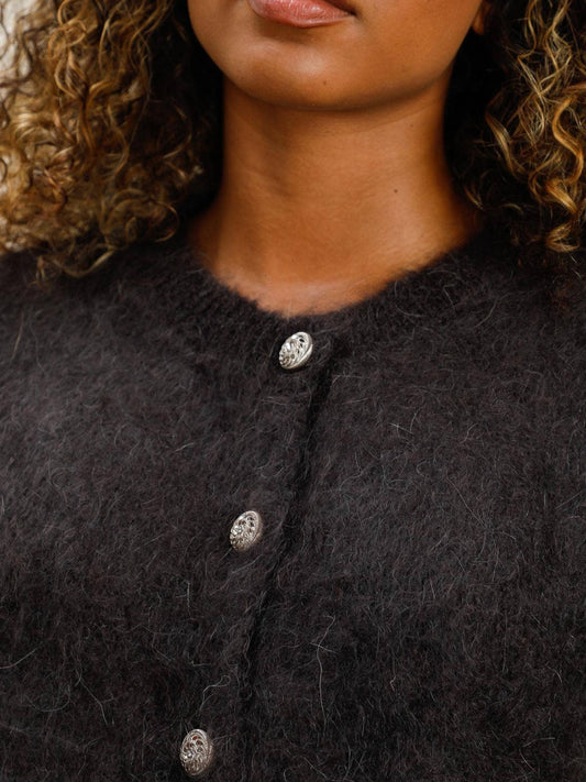 Mohair vest Chocolade