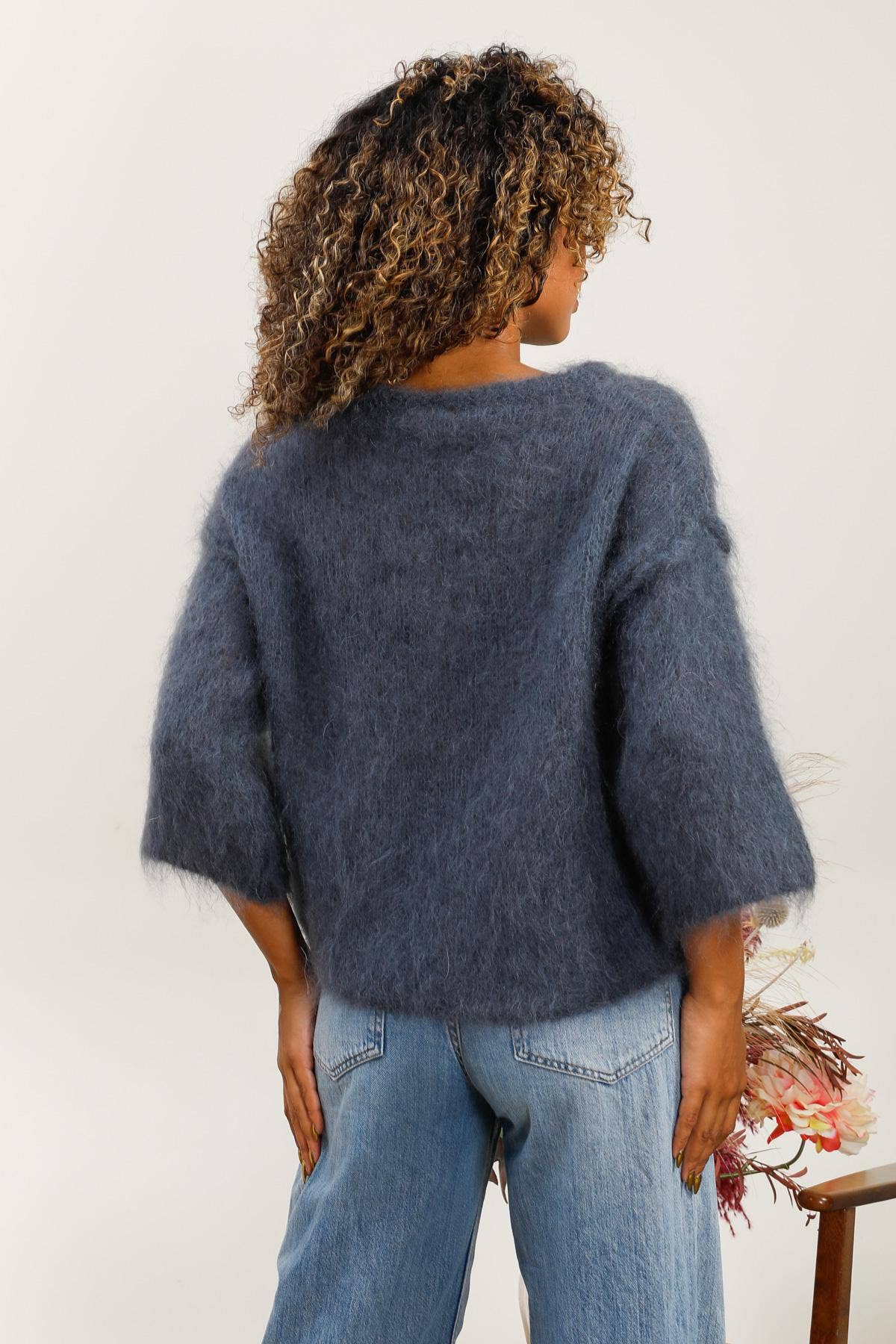 Mohair trui Charcoal Grey