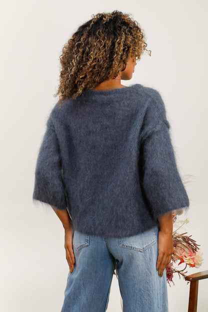 Mohair trui Charcoal Grey