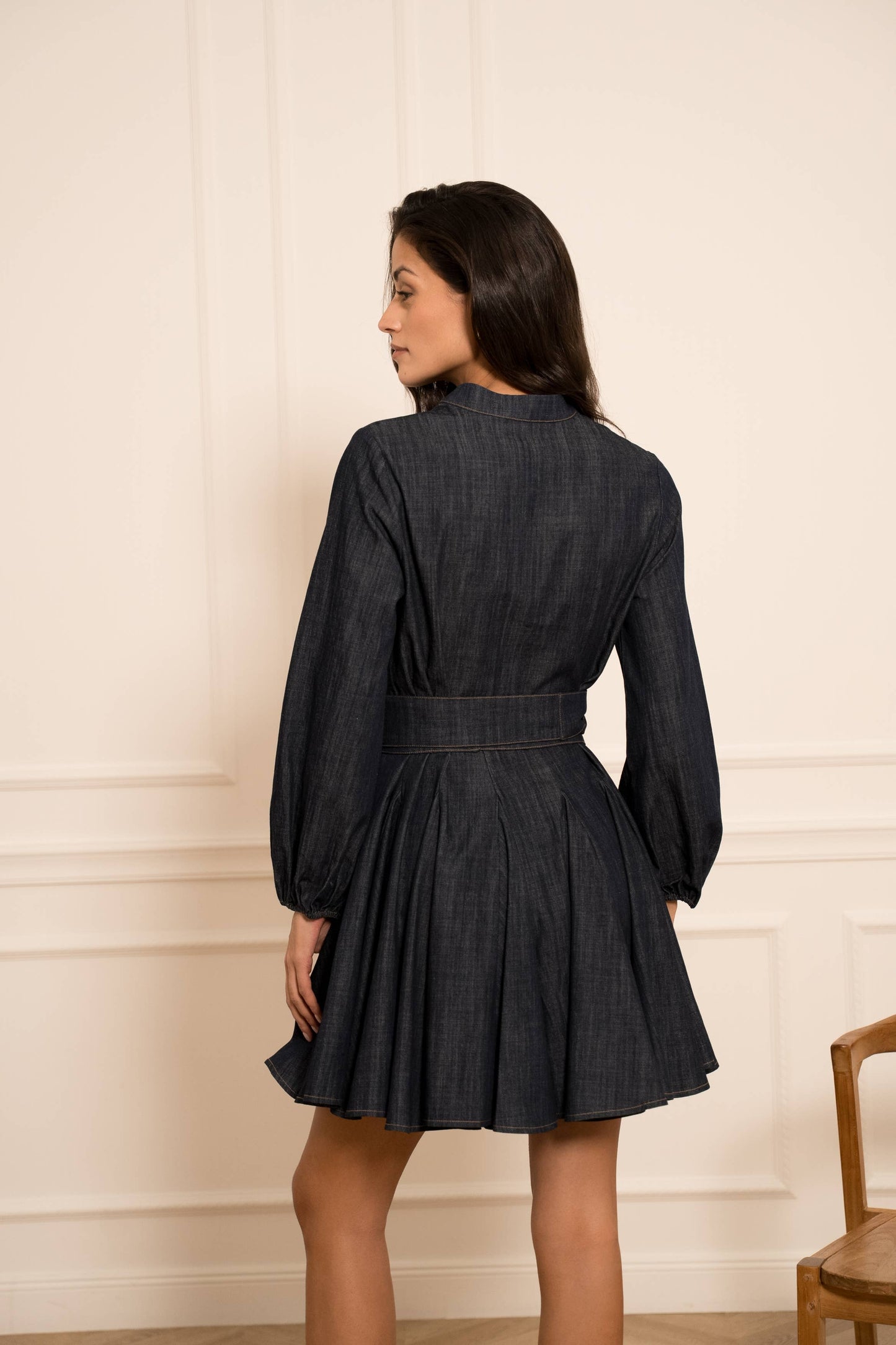 Sonia denim skaterjurk
