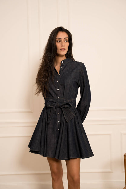Sonia denim skaterjurk