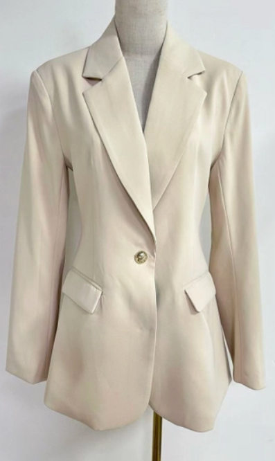 Sand Lace-Back Blazer