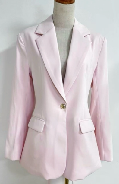 Rosé Lace-Back Blazer