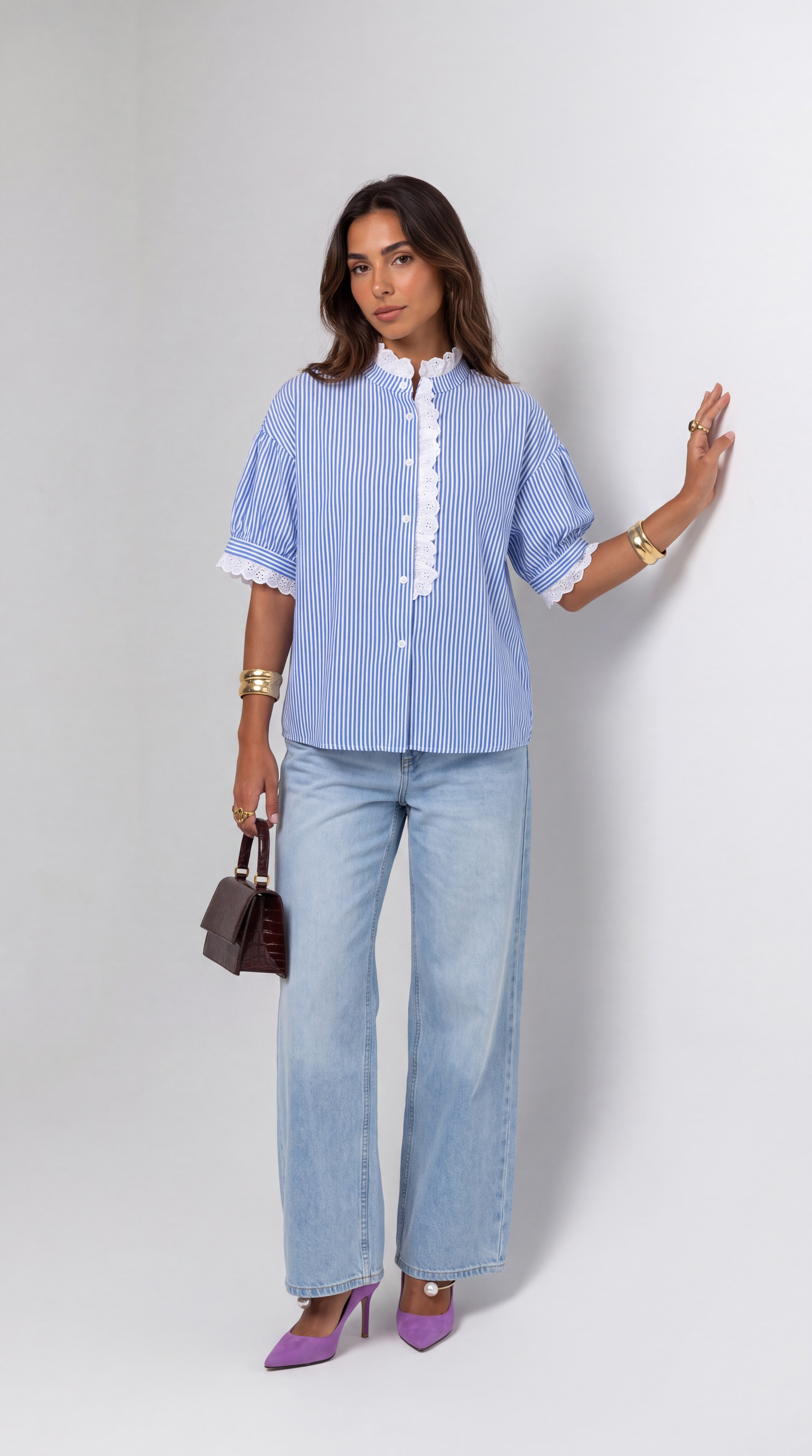 Céleste-blouse