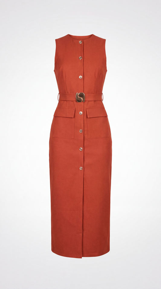 Margaux Riem Midi-jurk