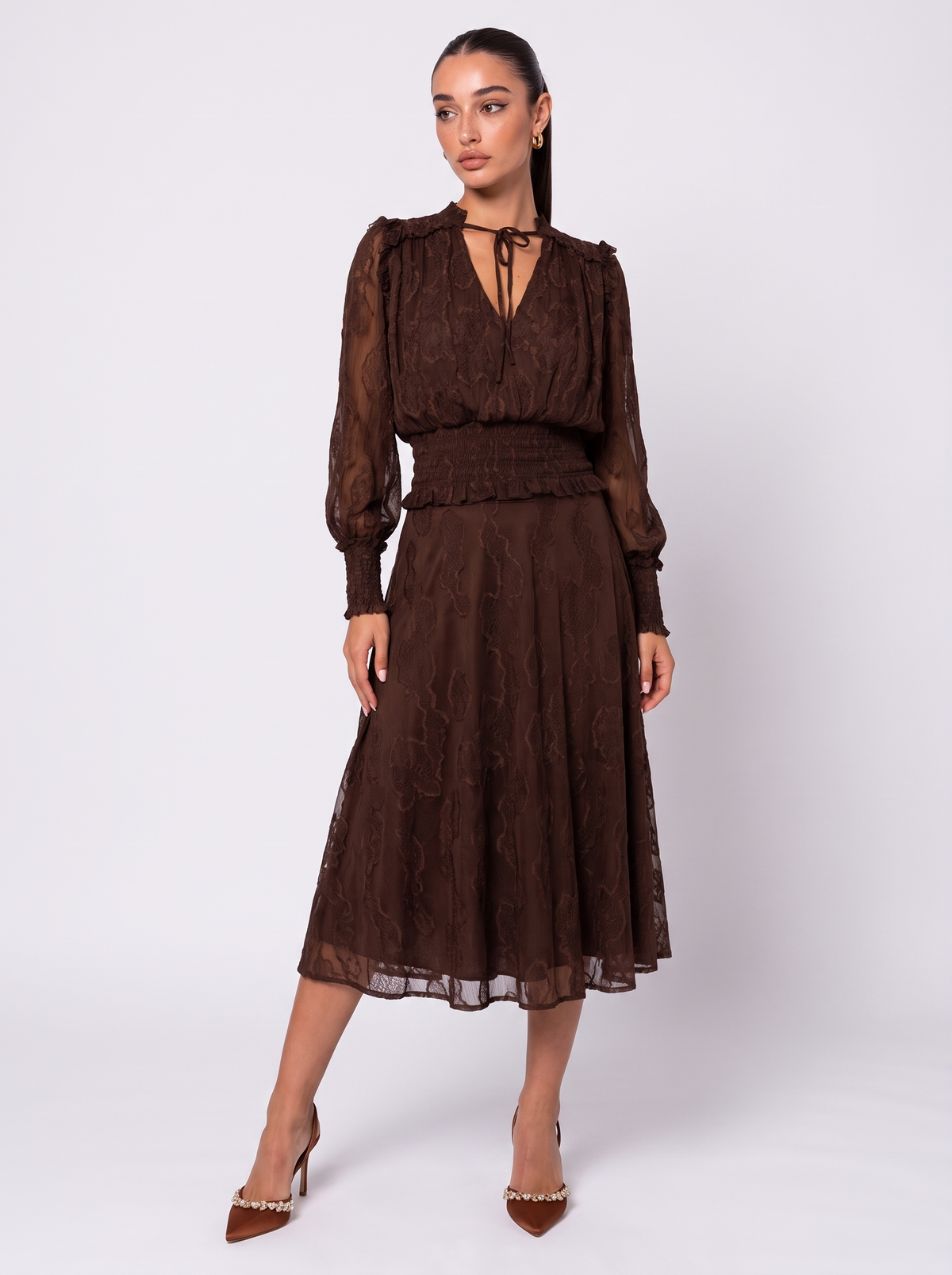Odette Plumetis Kanten Blouse