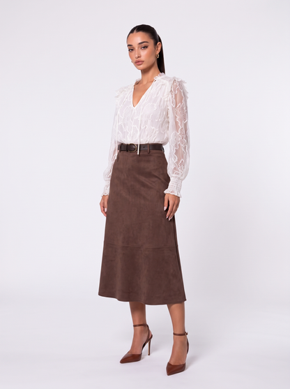 Odette Plumetis Kanten Blouse