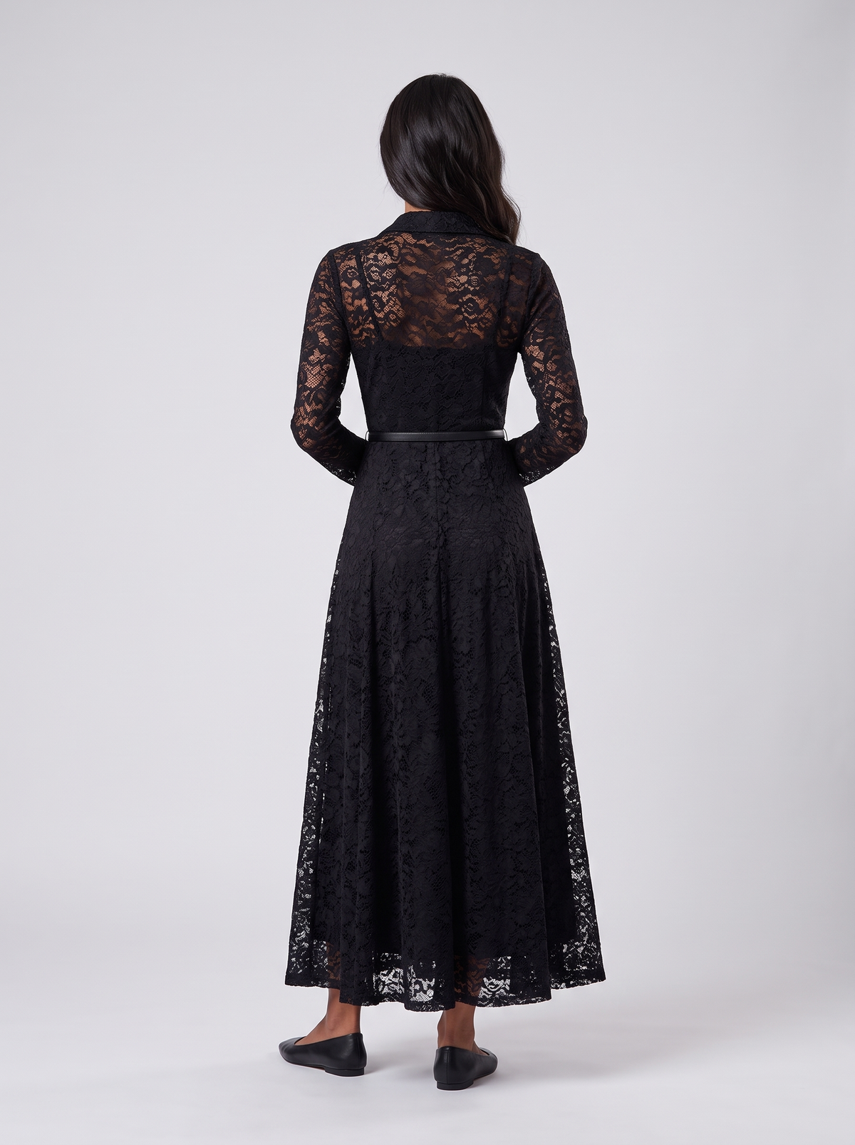 Séraphine Black Lace Maxi Dress