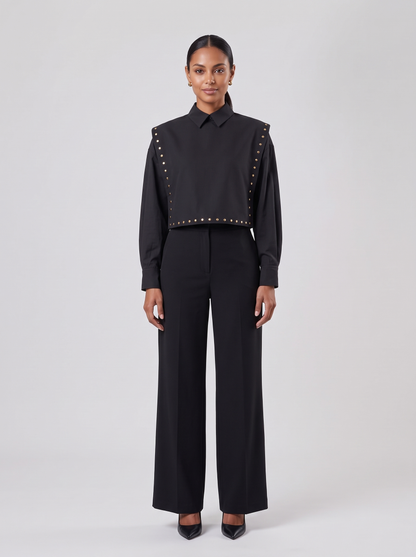 Inès blouse gedragen, vooraanzicht