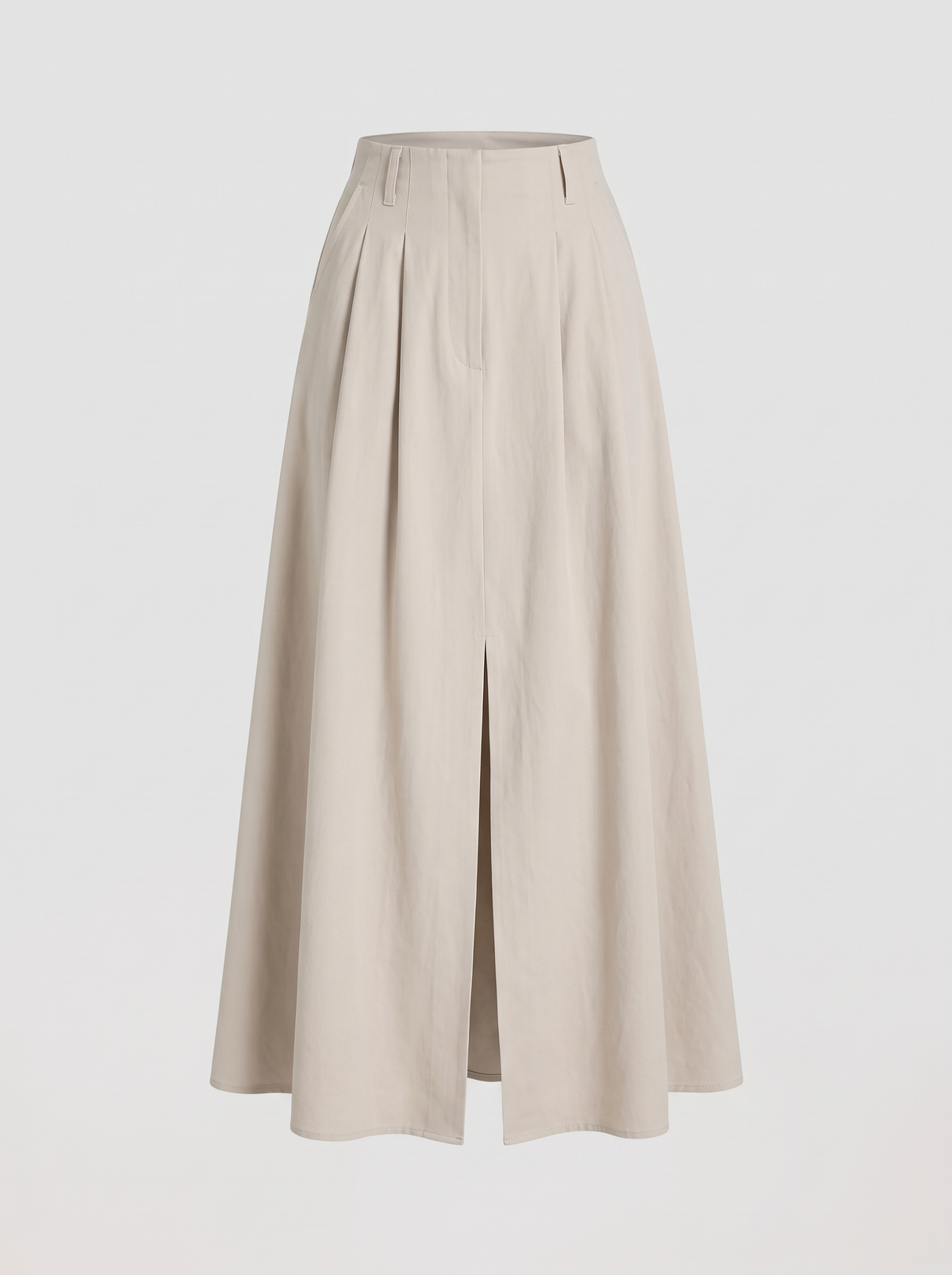 Maëlle steenkleurige maxi-rok met split, hoofdfoto ghost mannequin