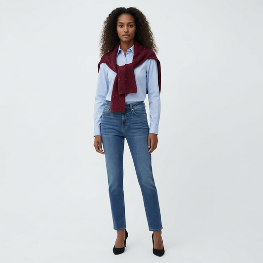 Lumi Sequin Scarf: Burgundy