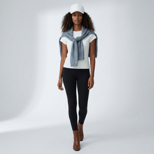 Lumi Sequin Scarf  Gray