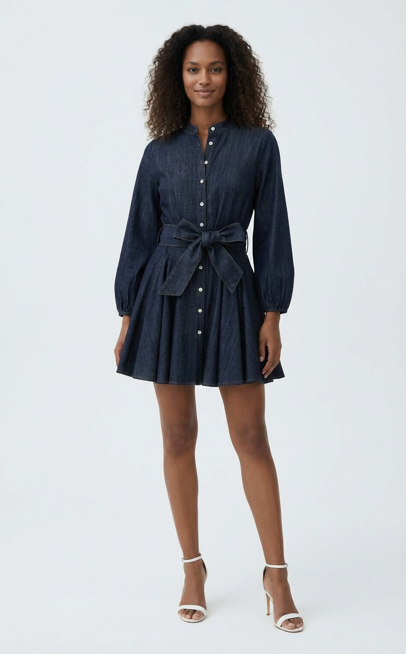 Sonia denim skaterjurk